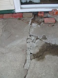 How can I salvage a crumbling, cracked 24x24" triangle shaped concrete patio without tearing it out? | Hometalk Concrete Floor Repair, Patio Repair, Garden Patios