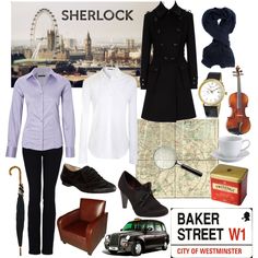 Sherlock BBC by passiveaggressive, via Polyvore Movie Fashion, Outfit Women, Professional Women