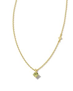 Genuine gemstones shine in our newest dainty essential, the Maisie 18k Gold Vermeil Pendant Necklace in Peridot. Minimalists will love wearing this delicate necklace on its own, and maximalists will stack it alongside their go-to essentials for a personalized layered look. Peridot represents August birthdays, inspiring strength, rest, and healing. Metal 18k Yellow Gold Vermeil What is Vermeil? Vermeil (that’s pronounced ver-may) is a gold plating technique that dates back to the 19th century. Wh