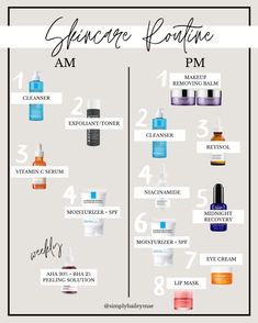 Am Pm Skincare Routine, Pm Skincare Routine, Pm Skincare, Face Skin Care Routine, Face Care Routine