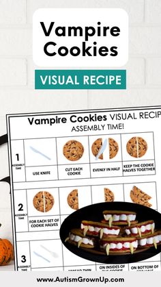 the vampire cookies visual recipe is displayed