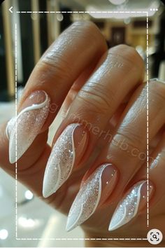 21 Trendy Almond Nails Style: 1. French 2. Ombre 3. Nude 4. Pastel 5. Metallics 6. Marble 7. Gradient 8. Matte 9. Floral 10. Neon diy and tips Silver Matte Nails, White Silver Nails, Ideas Pedicure, Nails Metallic, Nails Holographic, Nails Bridal, Nails Gradient, Nails Marble, Nails Floral