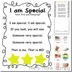 an i am special poem for kids to use in their speech and writing skills,