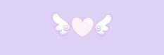 two hearts with wings are on a purple background, one is pink and the other is white