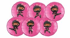 African American Girl Ninja Balloon Stickers Girl Ninja Party | Etsy Balloon Stickers, Decor Balloons, Ninja Party, Ninja Girl, Ninja Warrior, 10th Birthday, 7th Birthday, Birthday Bash, Foil Balloons