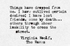 an old black and white typewriter with the words, things have dropped from me