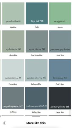 different shades of gray and green