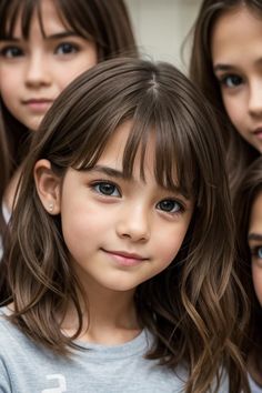 Kids Haircut Girls Short, Girls Fringe Hair Kids, Bangs For Little Kids, Shoulder Length Hair For Girls Little, Kids Bangs Hairstyles, Curtain Bangs On Kids, Preteen Girls Haircuts