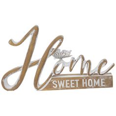 a metal sign that says home sweet home