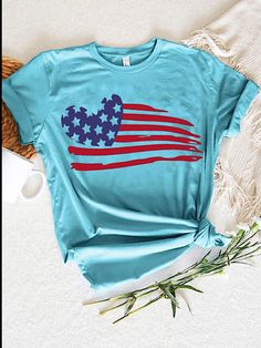 *Preorder* Blue American Flag Spoiled Wife, Blue American Flag, Wife Life, New Tops, Dress Romper, Tee Shop, Sweater Hoodie, American Flag, Pre Order