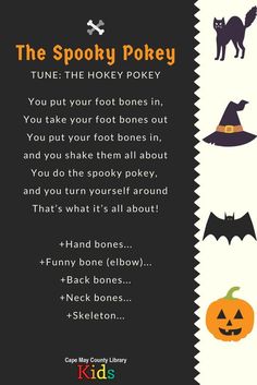 the spooky pokey poem for kids