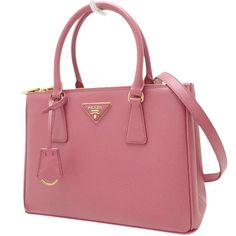 Prada Galleria Saffiano Leather Handbag Pink Beside Height Gusset Handle Handle Height Shoulder 27cm 45cm 14cm 26.5cm 8.5cm 46-100cm Prada Galleria, Bags Prada, Handbag Pink, Prada Bags, Prada Bag, Leather Handbag, Pink Gold, Gold Hardware, Pink And Gold