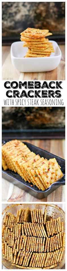 cornbread crackers with spicy steak eaouning are the perfect appetizer