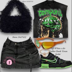 Green Bday Outfit, Outfit Ideas Summer Baddie, Fly Outfit, Fits Clothes, Tomboy Style Outfits