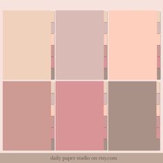 the color palette is pink, brown and beige with some lightening on it's sides