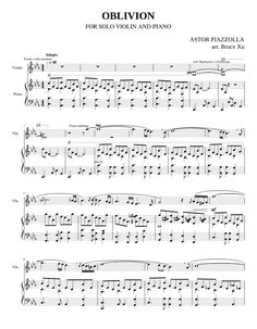 the sheet music for violin and piano