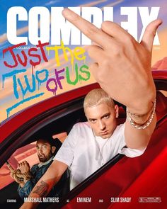 the cover of comedy magazine, just the two of us with a man in a red car