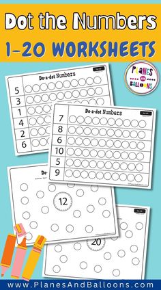 printable worksheets for numbers 1 - 20 with the words do the numbers