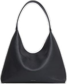 Chic Smooth Grain Hobo Bag For Shopping, Chic Hobo Bag With Smooth Grain For Shopping, Chic Black Smooth Grain Hobo Bag, Chic Black Hobo Bag With Smooth Grain, Mansur Gavriel, Leather Hobo Bag, Leather Hobo, Hobo Bag, Shoulder Strap