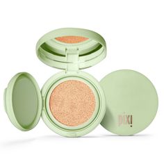 A brightening colour correcting tint to use all over the face for a superbly natural finish. The cushion compact makes it easy to use for fool-proof application. The sheer, buildable formula is subtly light reflecting, awakens and enlivens the complexion and imparts a demi-matte, skin-like-but-fresher finish. HOW TO: Use all over face to enliven complexion and diffuse away discoloration, focusing on areas that need brightening. Use under foundation or solo to even-out skintone. Blending puff inc Pixie Makeup, Hydrating Makeup, Hello Glow, Pixi Beauty, 2024 Wishlist, Neutral Eyeshadow Palette, Cushion Foundation, Kabuki Brush, Neutral Eyeshadow