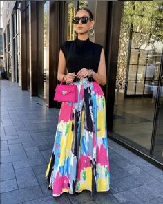 High Waist Wide Leg Pants, Elegante Casual, Printed Wide Leg Pants, Looks Street Style, Wide Leg Pant, Comfy Fashion, Fashion Mode, Look Fashion