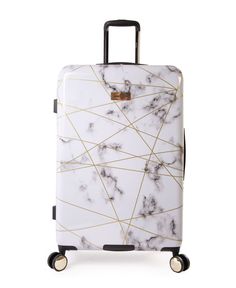 Enhance your travel game with the fabulous Vivian marble print spinner from Juicy Couture She boasts a dual-spinner wheel system, retractable push-button trolley handle system, and a durable, hardside exterior. Juicy Couture offers the ideal mix of glamour and fashion perfect for travelers who want a little more from their luggage. Hardside Luggage, Spinner Suitcase, Luggage Sizes, Spinner Luggage, Carry On Suitcase, Kelly Wearstler