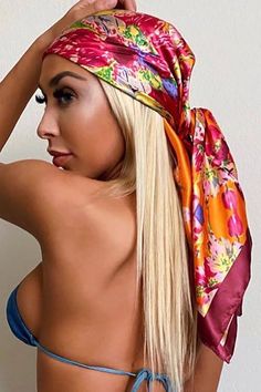 Available In Multi Head Scarf Floral Print Silky Disclaimer: Print Placement Will Vary 100% Polyester Imported | Bed Of Flowers Head Scarf by Fashion Nova Bed Of Flowers, Hair Wrap Scarf, Head Scarf Styles, Fashion Nova Models, Bandana Hairstyles, Hair Wraps, Silky Scarf, Fashion Nova Jeans, Head Wrap