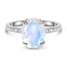 Moonstone Ring - Harlow – Moon Magic Moonstone Ring Sterling Silver, Moonstone Stone, Rainbow Moonstone Ring, Rose Quartz Stone, Moon Magic, Moonstone Jewelry, Moonstone Ring, Opal Rings, 925 Sterling Silver Jewelry