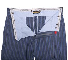 A must-have style in every man’s wardrobe, you will never look boring again with these striped trousers in blue. Elegantly made with high quality craftsmanship in a straight fit, flat-front style from 100% premium quality cotton, these trousers feature a button and zip closure with a wide waistband with two extended fastening tabs. This pair of men's pants is perfect for work and everyday wear, business meetings, parties, gala dinners or summer weddings. Buy it for yourself, or gift it to a love Gala Dinner, Wide Waistband, Dress Trousers, Mens Pants, Summer Wedding, Everyday Wear, Trousers, High Waisted, Wardrobe