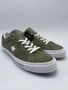 Converse One Star OX Field Surplus 161576C Men’s Size 10. Casual Converse Skate Shoes, Converse One Star, Converse Style, One Star, Low Rise Jeans, Ox, Chuck Taylor All Star, New Wardrobe, Style Board