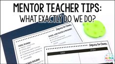 the mentor teacher tips what exactly do we do? with an image of a green apple and