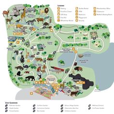 a map of the zoo and its surroundings