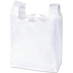 a white plastic bag on a white background