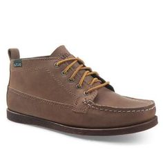 Women's Seneca Camp Moc Chukka Boot #eastlandshoe Casual Outdoor Boots With Stitched Sole, Casual Leather Moc Toe Moccasins, Casual Leather-sole Moccasins For Fall, Casual Walking Moccasins With Leather Footbed, Casual Moccasins With Leather Footbed For Walking, Casual Moccasins With Leather Lining For Fall, Fall Brown Moccasins With Leather Lining, Casual Leather Boots With Leather Trim, Outdoor Leather Lace-up Moccasins