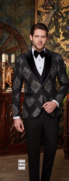 "IMPORTANT NOTE: Our suits and tuxedos are European Slim fit so consider ordering 1 size up than your usual size for a better fit. Our tuxedos are 4 pieces and comes with a matching tie or bowtie Introducing our luxurious, Made in Turkey Tuxedo: where timeless elegance meets modern European style.  All our products are made from finest materials and careful craftsmanship. We are having the most experienced tailors to handcraft these elegant and unique tuxedos. Crafted with meticulous attention t Unique Tuxedos, Mens Suit Black, Suit For Prom, Peak Lapel Tuxedo, Evening Suit, Velvet Vest, European Models, Modern European, Event Experience