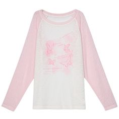 Elevate your wardrobe with this charming long-sleeve top, featuring a delightful blend of white and pink colors. The round neckline adds a touch of simplicity and elegance. Adorned with delicate butterfly prints, this top exudes a whimsical and feminine vibe. The fabric offers a slightly see-through finish, adding a subtle hint of allure while maintaining comfort and breathability. Garment Size SizeSMLFull Length656769Bust108112116Hem Circumference112116120Cuff202122Sleeve Length6566.568 Butterfly Prints, Steampunk Fashion Male, Gothic Skirts, Delicate Butterfly, Sunflower Print, Sleeves Top, Fleece Coat, Halterneck Dress, Asymmetrical Design