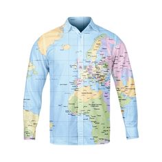 A cotton shirt for a travel lover. Italy, the United States, or maybe the Maldives? By plane, bus or maybe hitchhiking? Does it matter? For a true traveler, the goal matters, and the way he gets to where he wants will always be overwhelming. No matter if planned or spontaneous! Do you love getting to know new places and people? Jump into my cotton shirt for a true traveler and feel like a wanderer with your backpack! With such styling, you will definitely not miss out! Life is an adventure, so d Casual Long Sleeve Tops For Travel, Map Shirt Design, Casual Graphic Print Travel Shirt, Luxury Garment-dyed Men's Shirt, By Plane, Travel Lover, Life Is An Adventure, The Only Way, Maldives