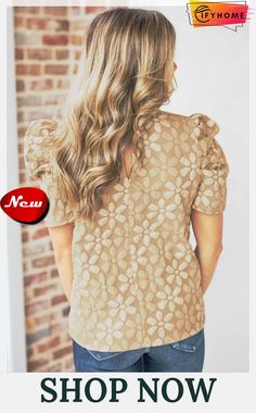 Apricot Floral Lace Ruched Bubble Sleeve Top Spring Beige Ruched Blouse, Beige Ruched Blouse For Spring, Bubble Sleeve Top, Bubble Sleeve, Southern Belle, Color Pick, Classic Looks, Floral Lace, Apricot