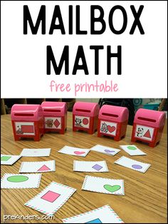 mailbox math game with free printables for kids to practice letter recognition skills