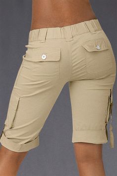 Flap Pocket Taped Low Waist Bermuda Shorts Beige Bottoms With Pockets For Outdoor Activities, Short Pants For Outdoor Activities In Spring, Spring Pants For Outdoor Activities, Short Length, Casual Short Length Capris With Pockets, Casual Short Capris With Pockets, Casual Short-length Capris With Pockets, Outdoor Short Cargo Pants, Spring Cargo Shorts With Multiple Pockets, Short Length Cargo Pants For Outdoor Activities