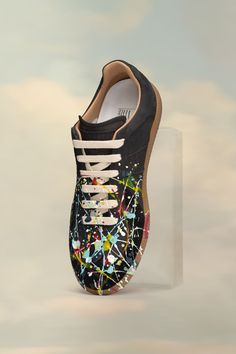 Paint Replica Sneakers | Maison Margiela Sporty Sneakers With Paint Splatter And White Sole, Black Sporty Sneakers With Paint Splatter, Sporty Multicolor Sneakers With Paint Splatter, Casual Black Custom Sneakers With Paint Splatter, Replica Artwork, Sporty Multicolor Custom Sneakers With Paint Splatter, Black Paint Splatter Sneakers For Streetwear, Sporty Multicolor Paint Splatter Sneakers, Paint Splatter Shoes