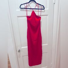 Red Silk Beautiful Zara Dress! Never Worn! Tags Still On It Sleeveless Maxi Dress For Red Carpet In Spring, Sleeveless Maxi Dress For Spring Red Carpet, Sleeveless Spring Maxi Dress For Red Carpet, Sleeveless Maxi Dress For Red Carpet Spring Event, Red Summer Dress For Red Carpet, Red Dress For Red Carpet In Summer, Red Dress For Summer Red Carpet Events, Red Midi Dress For Night Out In Spring, Red Midi Length Dress For Night Out