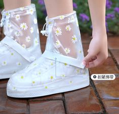 Pretty Flowers Waterproof Shoes Covers PN4970 ●Material:PVC ●Size:as picture (Please allow 1-3cm differs due to manual measurement.As different computers display colors differently,the color of the actual may vary slightly from the above images.Thanks for your understanding.) ●About Shipping: We attach great importance to the orders of each customer and parcel delivery. 1.Processing time: 2-3 business days. 2.Shipping time: 10-15 business days to US, please allow 3-4 weeks shipping to other country.(Shipping times can be affected by variable customs clearance times or public holidays.) Non-slip Rain Boots, White Waterproof Rain Boots For Spring, Non-slip Rain Boots For Rainy Season, Casual White Rain Boots For Outdoor, White Weatherproof Rain Boots For Outdoor, White Round Toe Rain Boots For Spring, Waterproof Rain Boots, Shoes Covers, Parcel Delivery