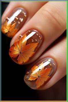 Thanksgiving Nail Designs, Nails Autumn, Thanksgiving Nail Art, Nagellack Trends, Cute Nails For Fall, Thanksgiving Nails, Trendy Nail Design, Fall Nail Art, Fall Nail Colors