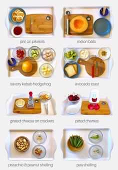 the different types of food are shown in this diagram, including eggs, cheeses, and other foods