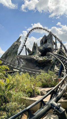 the roller coaster at six flags amusement park