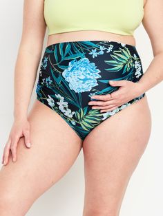 high waist sits over belly shirred sides for flexible fit quick-dry tricot fitted model is approximately 5'9" and wears size M (8) High Waisted Swim Bottoms, Sailboat Print, Old Navy Maternity, High Waisted Swim, Womens Maternity, Swim Bottoms, Quick Dry, Fitness Models, Old Navy