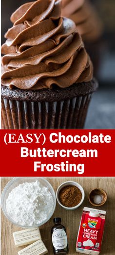 This American chocolate buttercream frosting is decadent, indulgent, and chocolatey. It has just the right amount of sweetness and is perfect for spreading or piping on cakes or cupcakes. Best Chocolate Frosting For Cupcakes, Piping Chocolate Frosting, How To Make Brown Frosting, How To Make Brown Icing, Chocolate Buttercream Frosting For Piping, Hot Chocolate Buttercream Frosting, Chocolate Cupcake With Buttercream Frosting, Choc Icing Frosting Recipes, Cocoa Buttercream Frosting