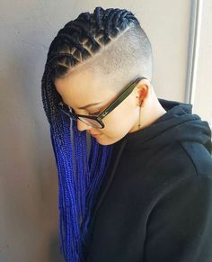 Braids Shaved Sides, Box Braids With Shaved Sides, Box Braids Shaved Sides, Side Haircut, Side Shave, Very Easy Hairstyles, Shaved Side, Braids With Shaved Sides, Shaved Side Hairstyles