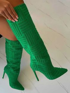 Stiletto Heel Boots, Knee High Stiletto Boots, Boots Patterns, Chic Type, Stiletto Boots, Pointed Toe Boots, Chunky Heels Sandals, Pointed Toe Heels, Heel Boots